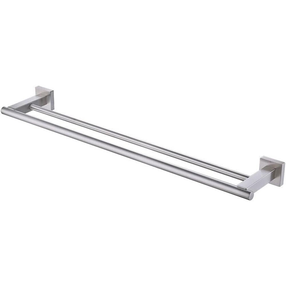 NEW IN BOX! KES Modern Towel Bar Holder with Double Rod 23 Inch Brushed Nickel - Picture 2 of 8